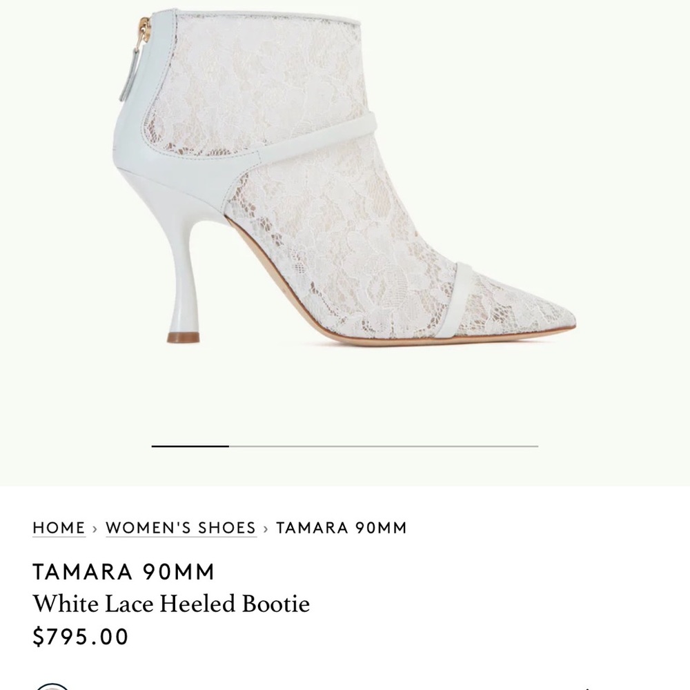 White laced high heels